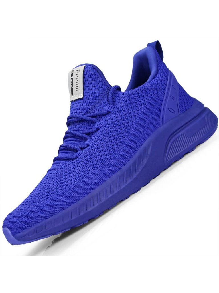 Men's Blue Slip On Walking Shoes Blade Tennis Shoes Non Slip Running Shoes